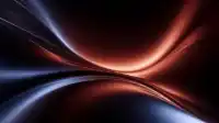 Red and blue waves flaring out from a bright central point on black, warm-cool burst, Crimson Drift wallpaper