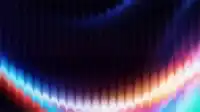 Prism-edge glow of cyan, red and magenta framing a dark void center, symmetrical fractal aura wallpaper