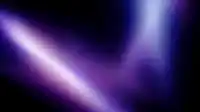 Diagonal violet beam rising from lower left with heavy grain texture on black, noise gradient Hero Haze wallpaper