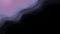 Lavender and dusty pink wavy layers cascading down the upper left over black, calm Wave Strata wallpaper