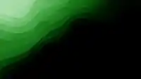 Emerald green wavy layers cascading down the upper left corner over deep black, vivid Wave Strata wallpaper