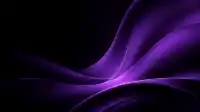 Cresting purple wave with a centered magenta hotspot near the base, layered silk arcs gliding on black, Velvet Triad wallpaper