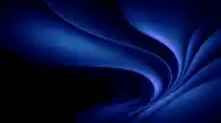 Cobalt vortex spirals toward a soft lavender glow at upper right, silk ribbons curling into shadow, Velvet Triad wallpaper