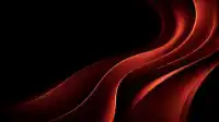 Sinuous S-curve of copper ribbons winding down the right edge, soft amber glow tracing the folds, Velvet Triad wallpaper